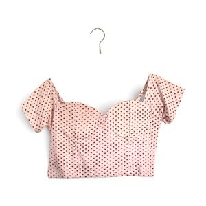 Vintage Style Chic Polka Dot Crop Top